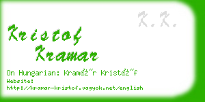 kristof kramar business card